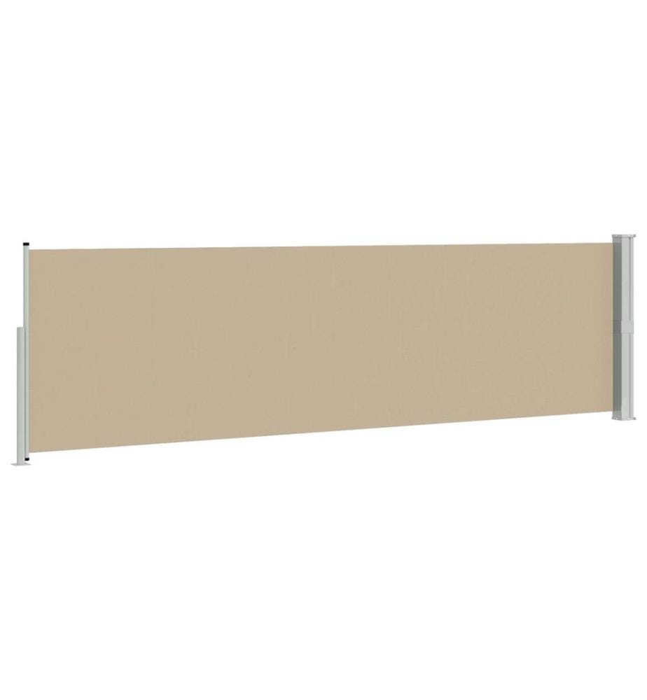 vidaXL Store latéral rétractable Beige 500 x 140 cm Polyester