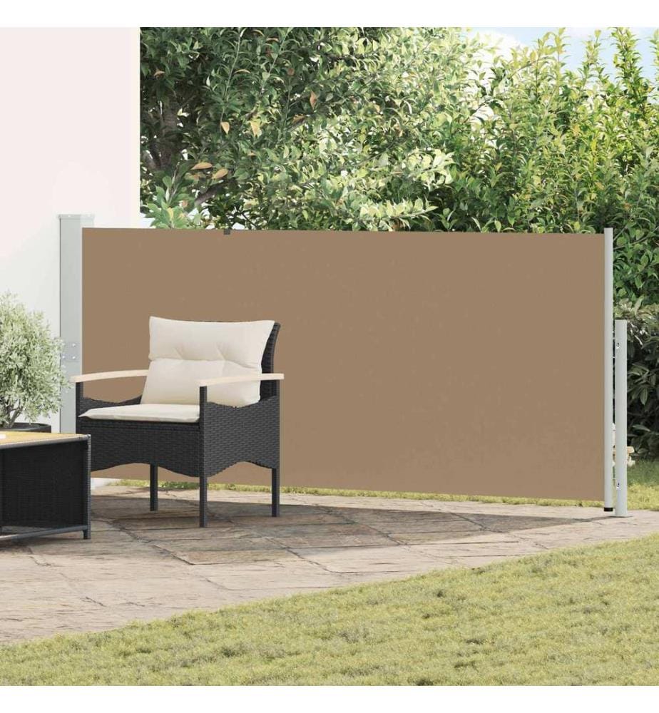 vidaXL Store latéral rétractable Taupe 500 x 160 cm Polyester