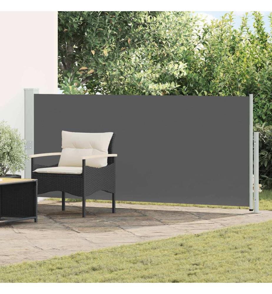 vidaXL Store latéral rétractable Anthracite 600 x 117 cm Polyester