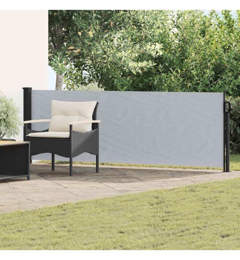 vidaXL Store latéral rétractable Gris 300 x 100 cm Polyester