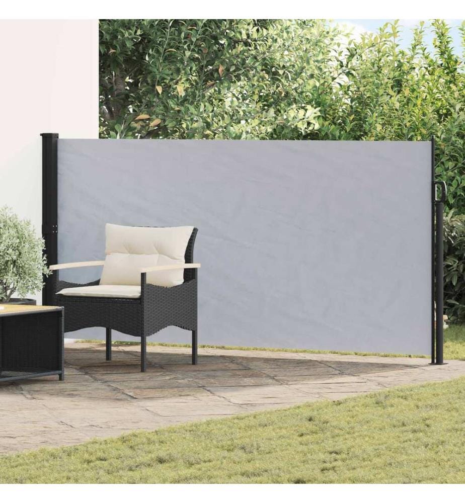 vidaXL Store latéral rétractable Gris 300 x 117 cm Polyester