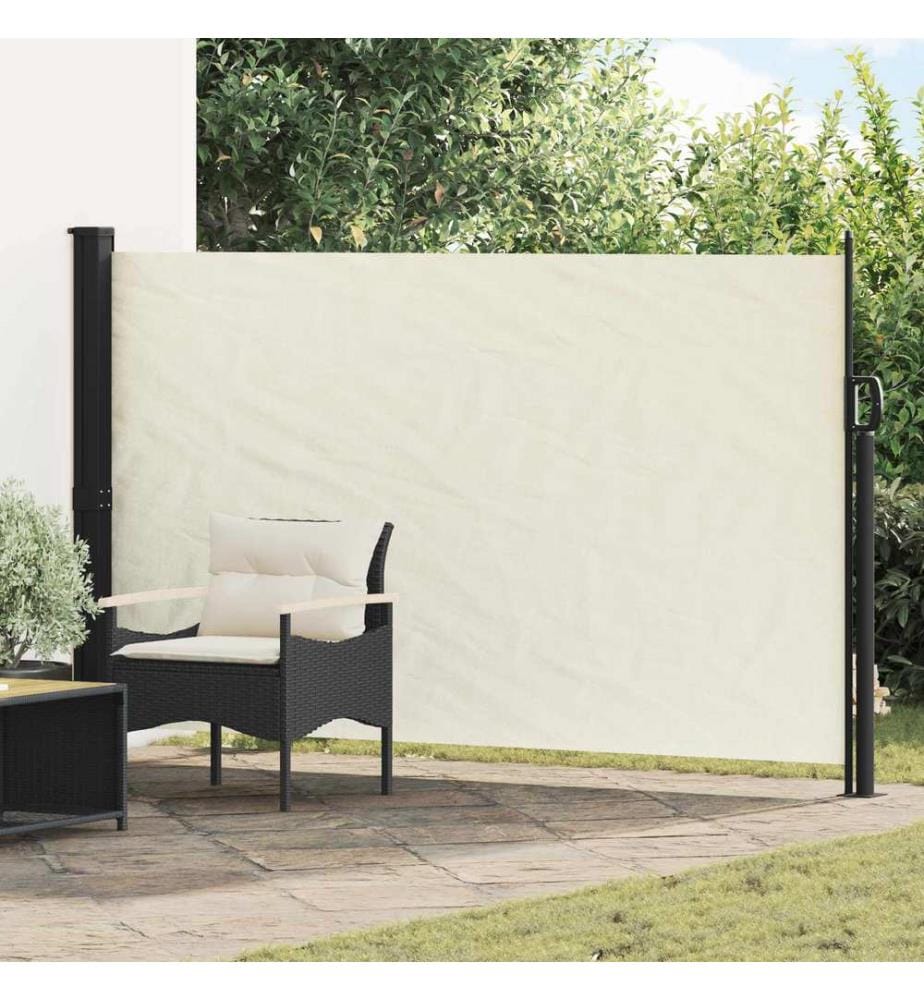vidaXL Store latéral rétractable Crème 300 x 170 cm Polyester
