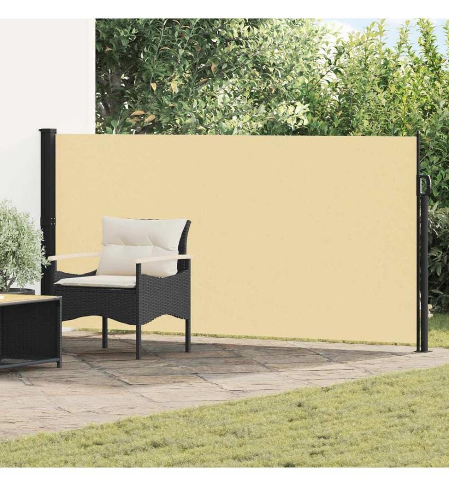 vidaXL Store latéral rétractable Sable 500 x 160 cm Polyester