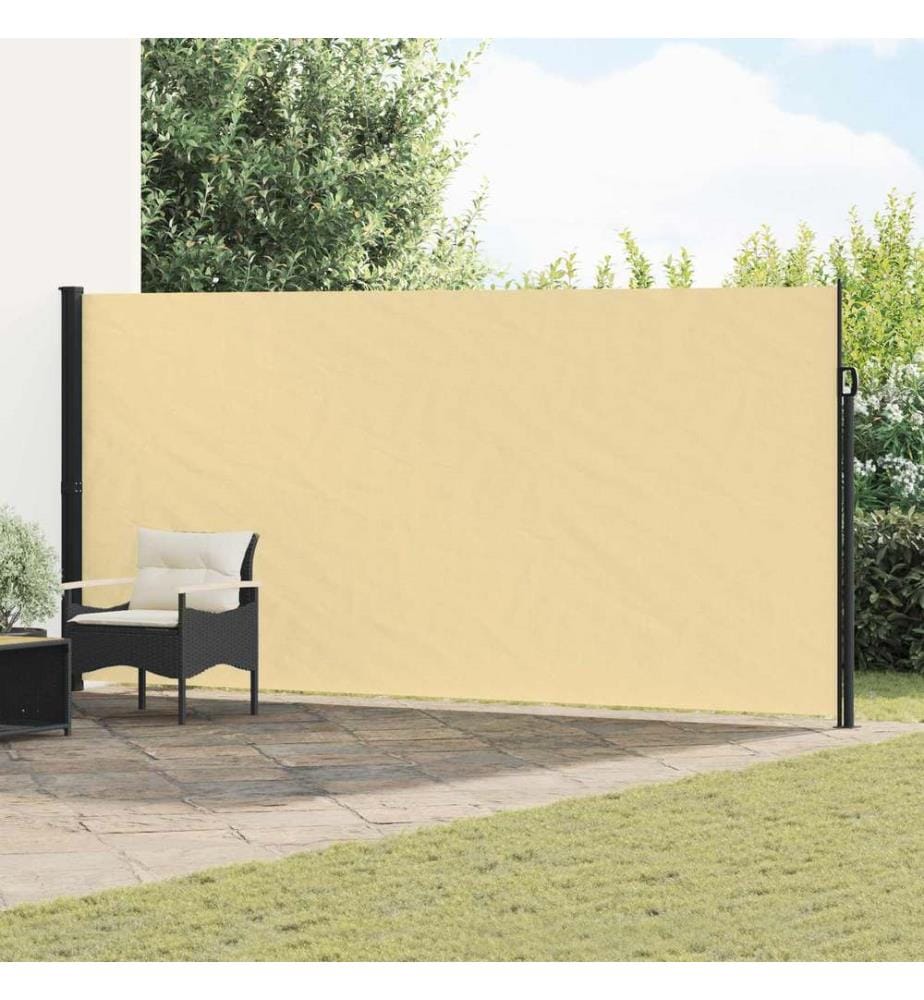 vidaXL Store latéral rétractable Sable 600 x 220 cm Polyester