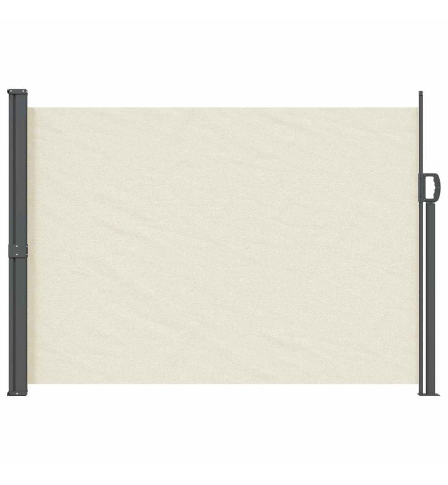 vidaXL Store latéral rétractable 100% polyester fer acier