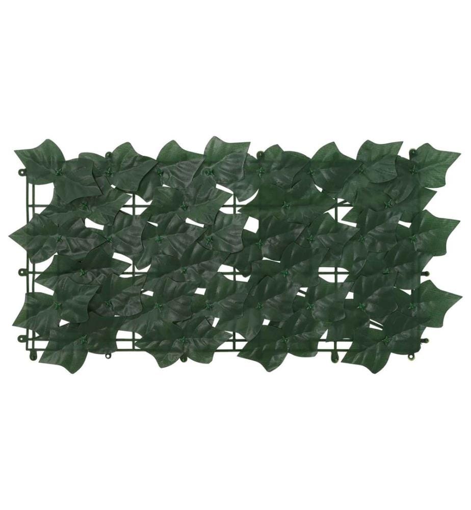 vidaXL Écran de balcon avec feuilles Vert foncé 200 x 100 cm