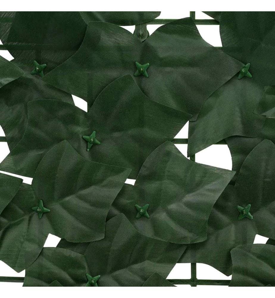 vidaXL Écran de balcon avec feuilles Vert foncé 300 x 150 cm