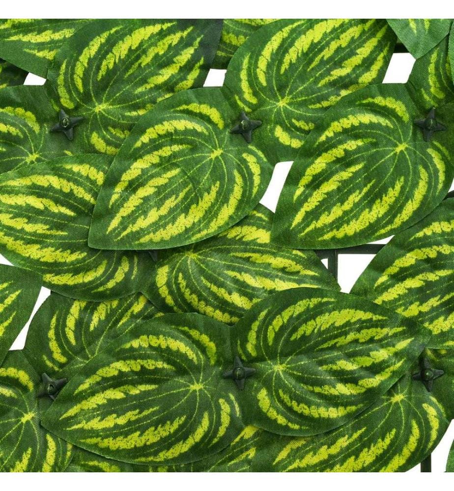 vidaXL Écran de balcon avec feuilles Vert et jaune 500 x 75 cm