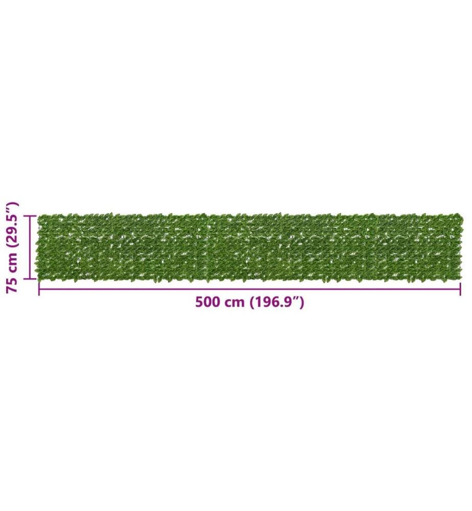 vidaXL Écran de balcon avec feuilles Vert et jaune 500 x 75 cm