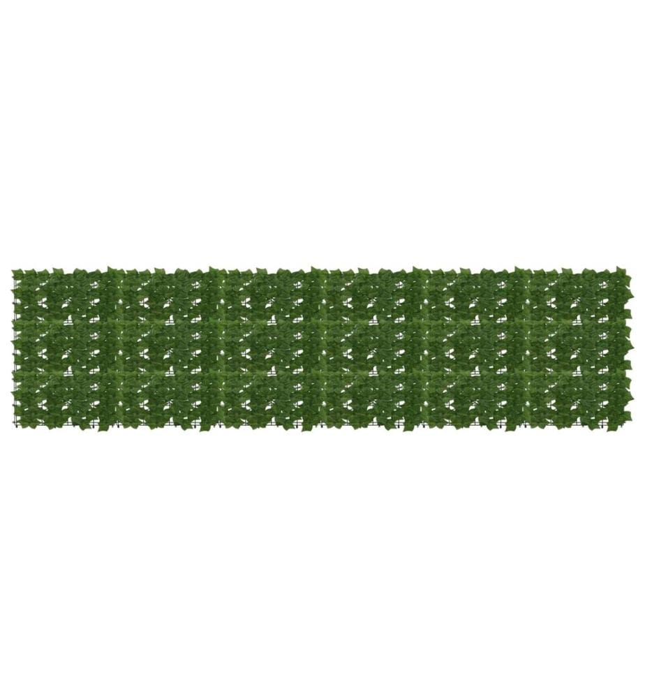 vidaXL Balcony Screen with Leaves Grün 300 x 75 cm