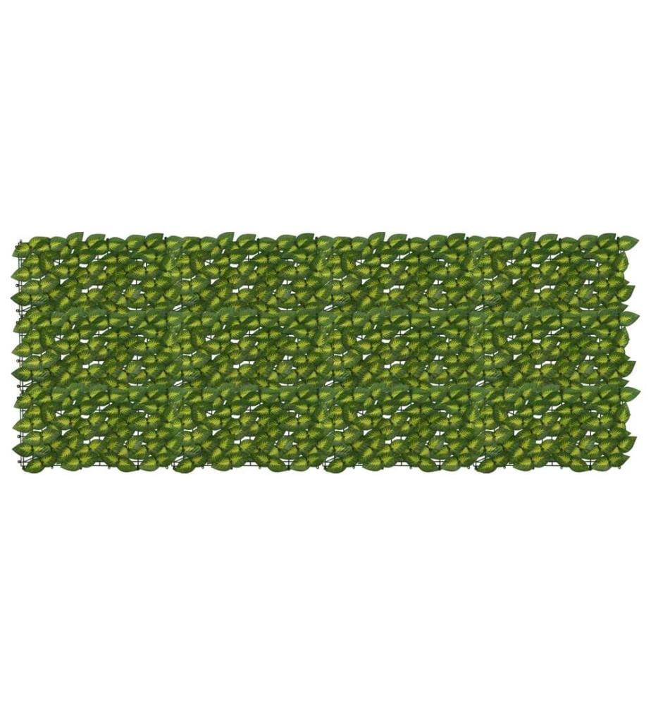 vidaXL Écran de balcon avec feuilles Vert et jaune 200 x 75 cm