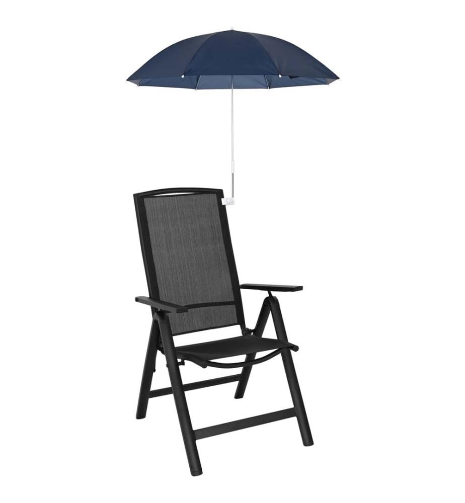 vidaXL Parapluie avec pince 2 pcs Bleu marine Ø 105 x 86 cm