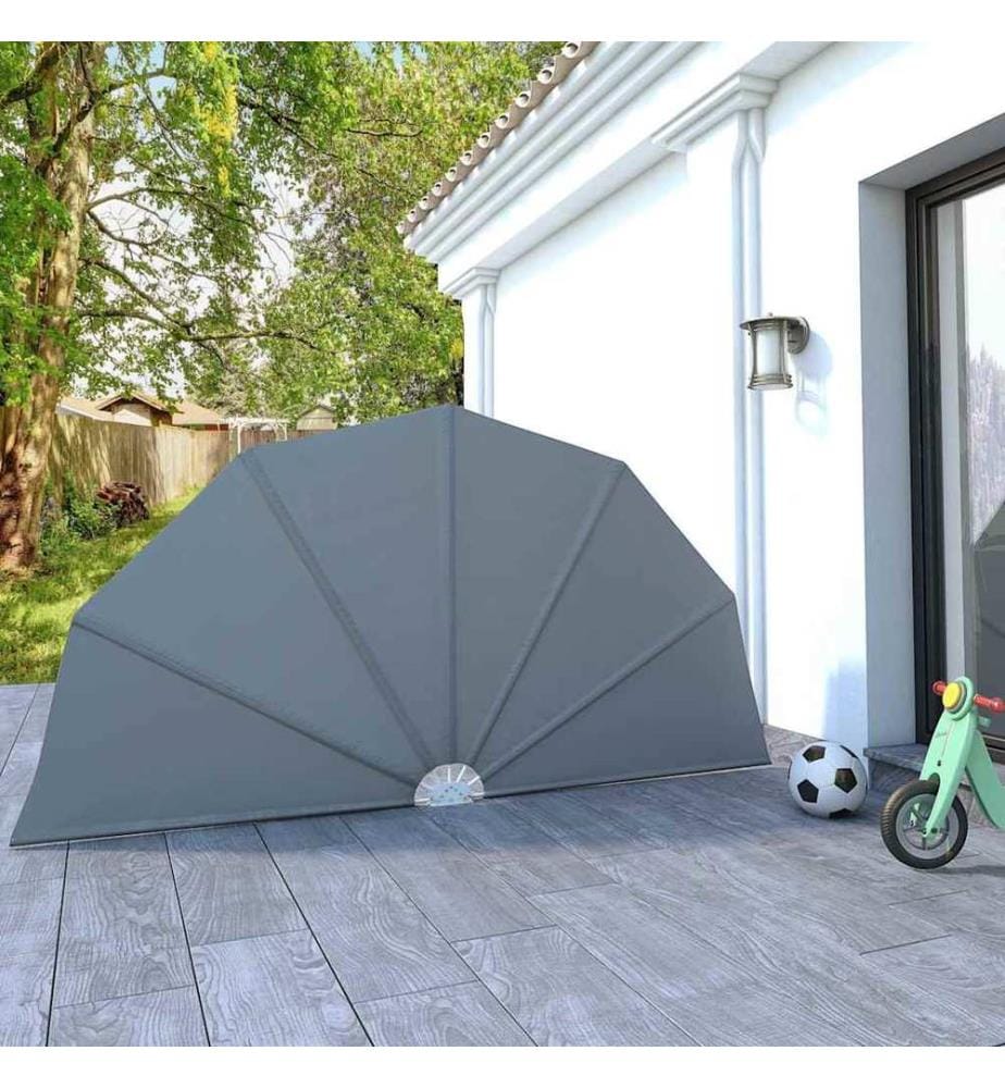 vidaXL Auvent latéral pliable de terrasse Gris 160 cm