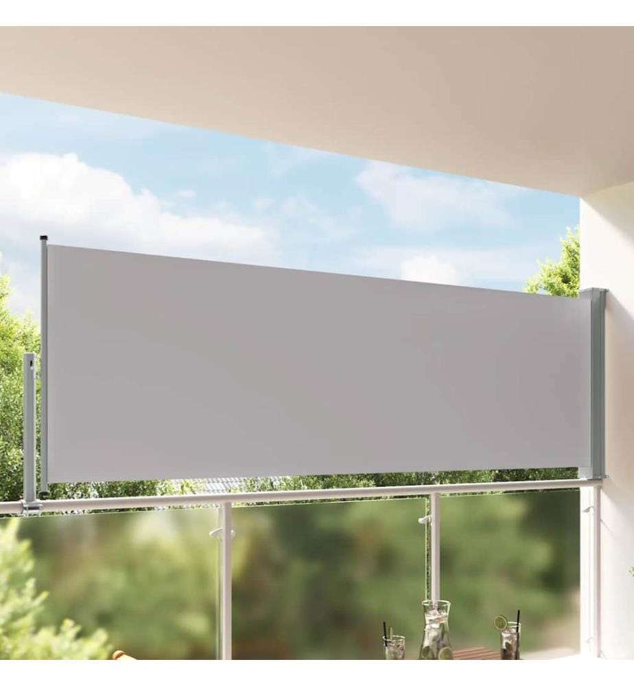 vidaXL Ausziehbare Seitenmarkise 120x300 cm Grau