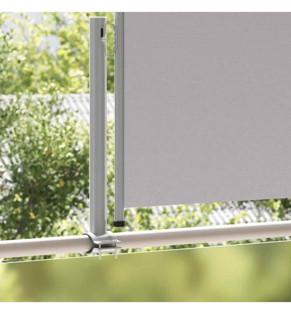 vidaXL Ausziehbare Seitenmarkise 120x300 cm Grau