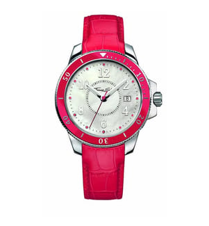 44 mm Quarzuhr - Weiss und Rot