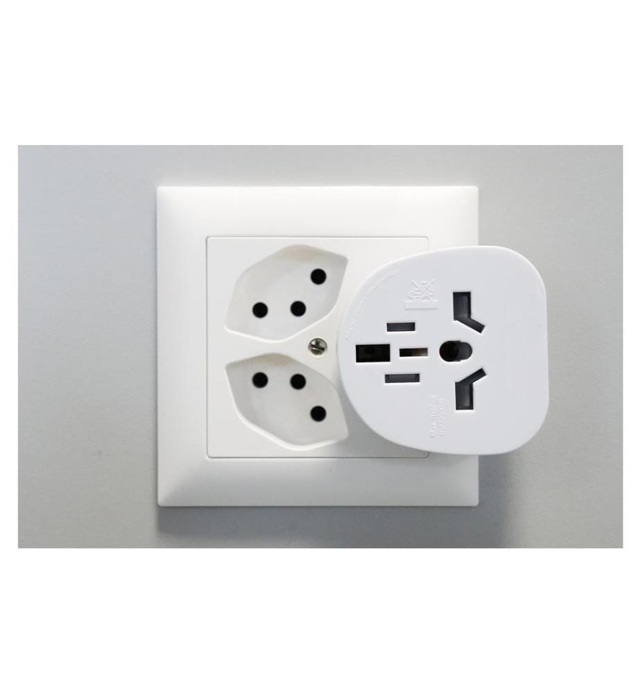 FURBER.POWER - Reiseadapter Welt – CH, Schwarz