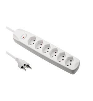FURBER.POWER - Bloc multiprises 6x T13 avec interrupteur, blanc