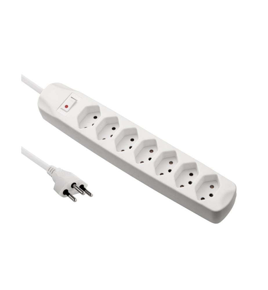 FURBER.POWER - Bloc multiprises 7x T13 avec interrupteur, blanc