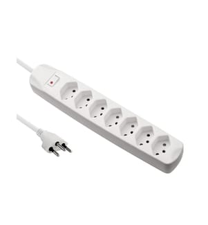 FURBER.POWER - Bloc multiprises 7x T13 avec interrupteur, blanc
