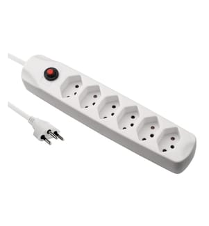 FURBER.POWER - Bloc multiprises avec protection contre les surcharges 6x T13 Blanc