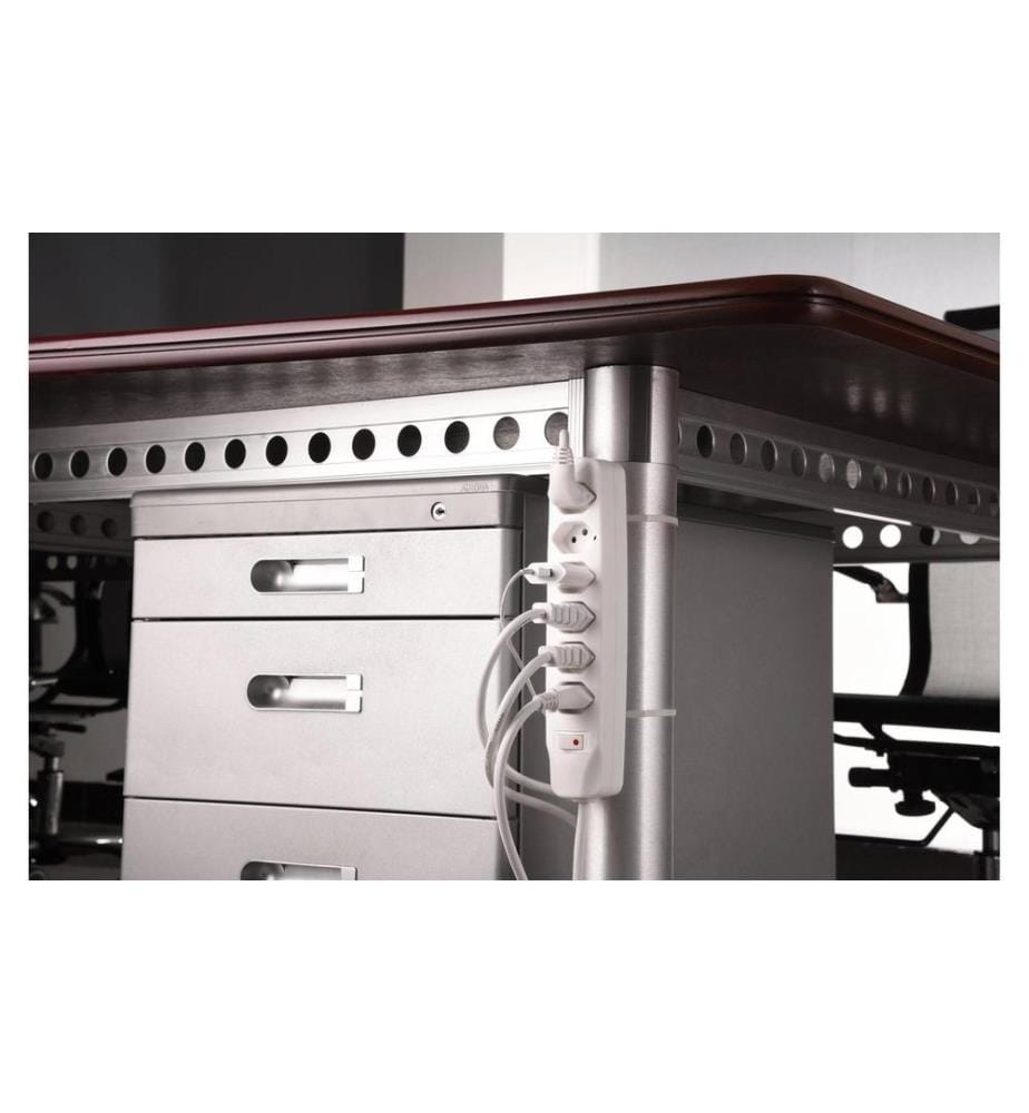 FURBER.POWER - Steckdosenleiste mit Überlastschutz 6x T13 Weiss