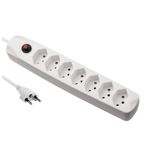 FURBER.POWER - Bloc multiprises avec protection contre les surcharges 7x T13 Blanc