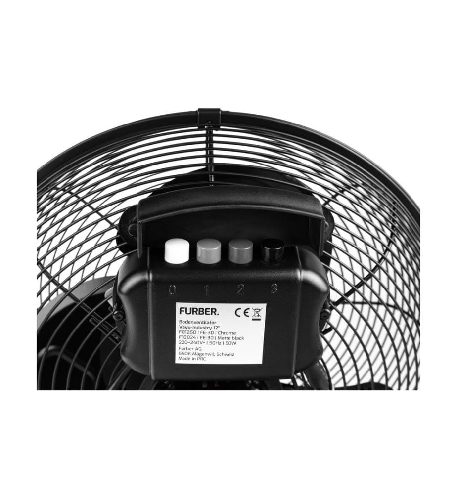 FURBER - Bodenventilator Vayu-Industry 12 Schwarz matt