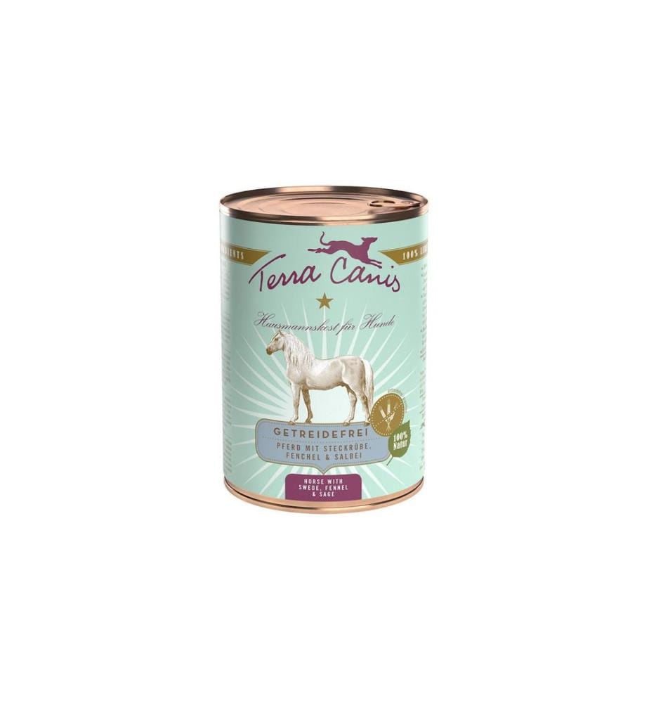 Terra Canis - Alimentation humide Menu sans céréales avec cheval, 400 g