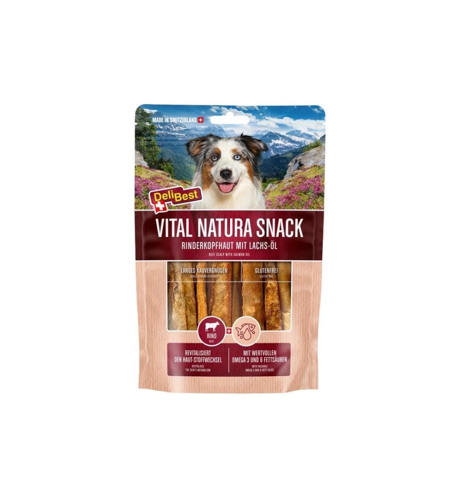DELIBEST - Bâtonnet à mâcher Vital Natura Snack à l'huile de saumon sauvage, 200 g