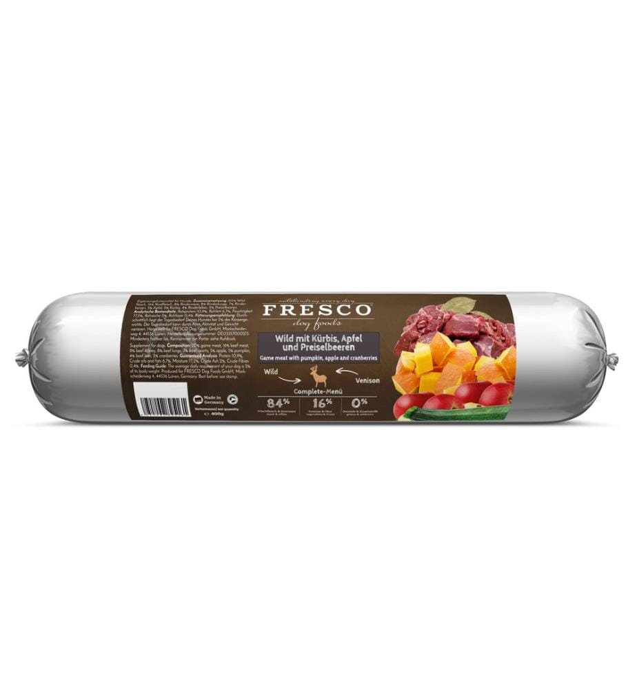FRESCO - Nassfutter BARF Wild mit Kürbis, 400 g
