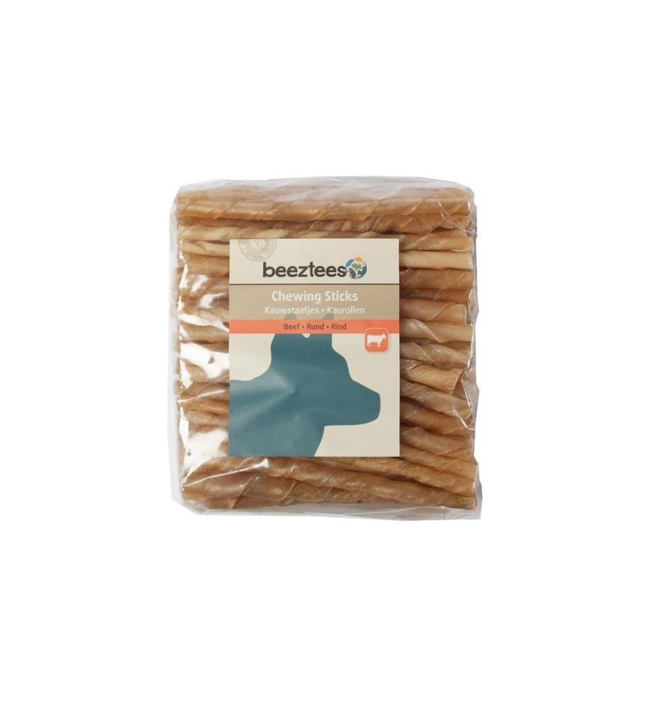 BEEZTEES - Kausnack Rinderhaut Kausticks 12.5 cm  ø 7 - 8 mm, 100 Stück