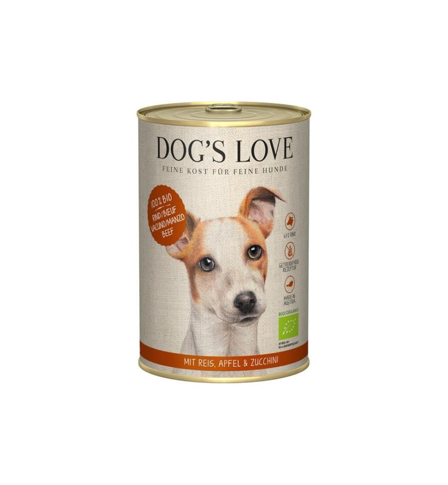 DOG'S LOVE - Nassfutter BIO Adult Rind, 400 g