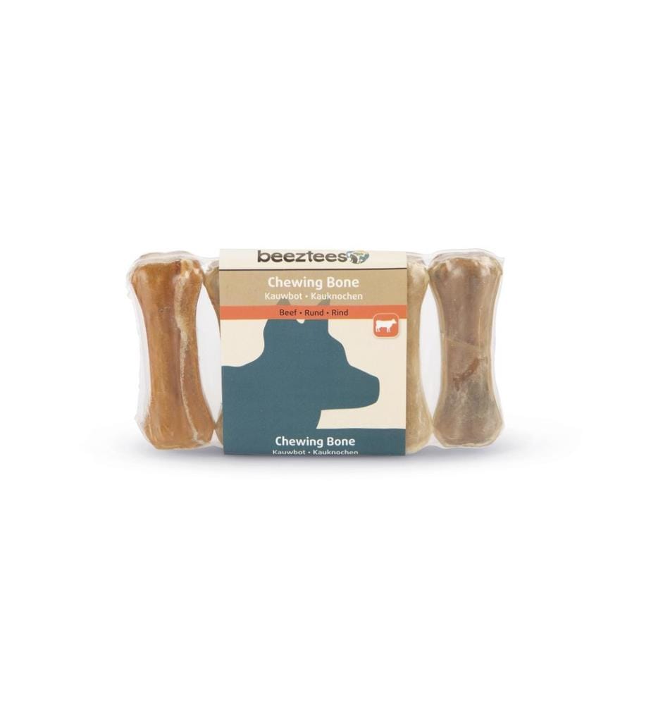 BEEZTEES - Kauknochen Rinderhaut, 7.5 cm, 5 Stk.