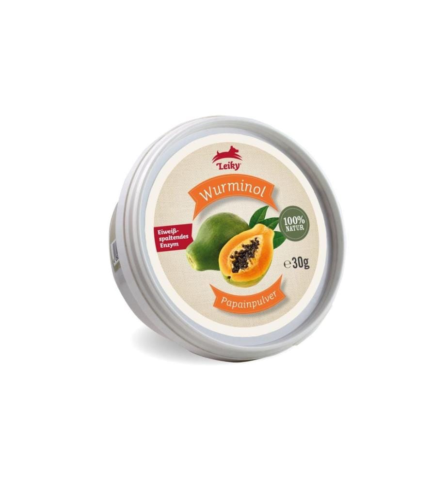 Leiky - Hunde-Nahrungsergänzung Wurminol Papainpulver, 30 g