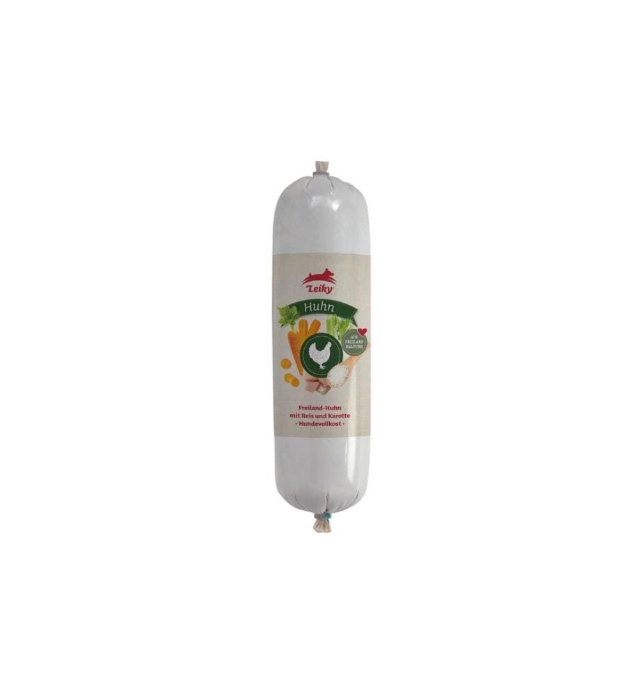 Leiky - Alimentation humide Saucisse pour chiens Poulet fermier, 700 g