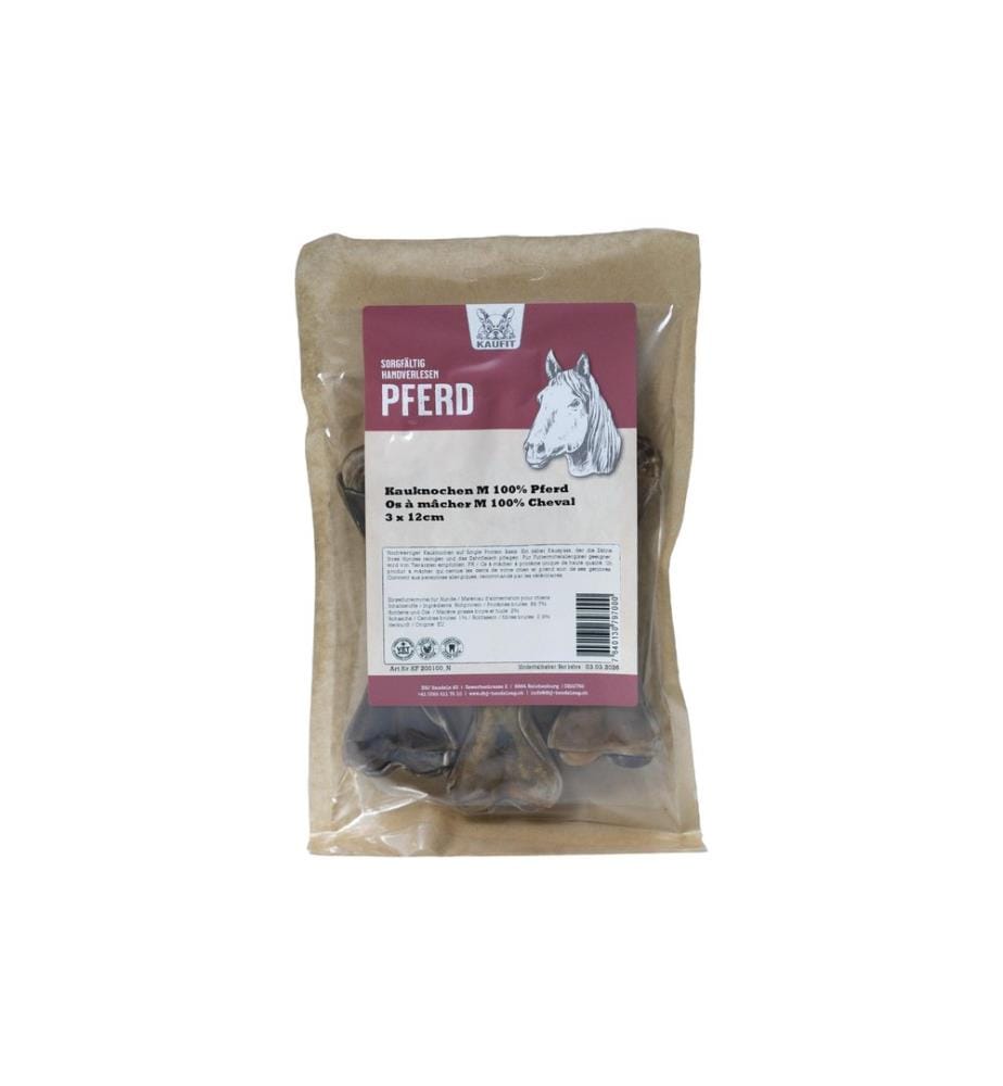 Kaufit - Os à mâcher cheval, 12 cm, 165 g, 3 pièces
