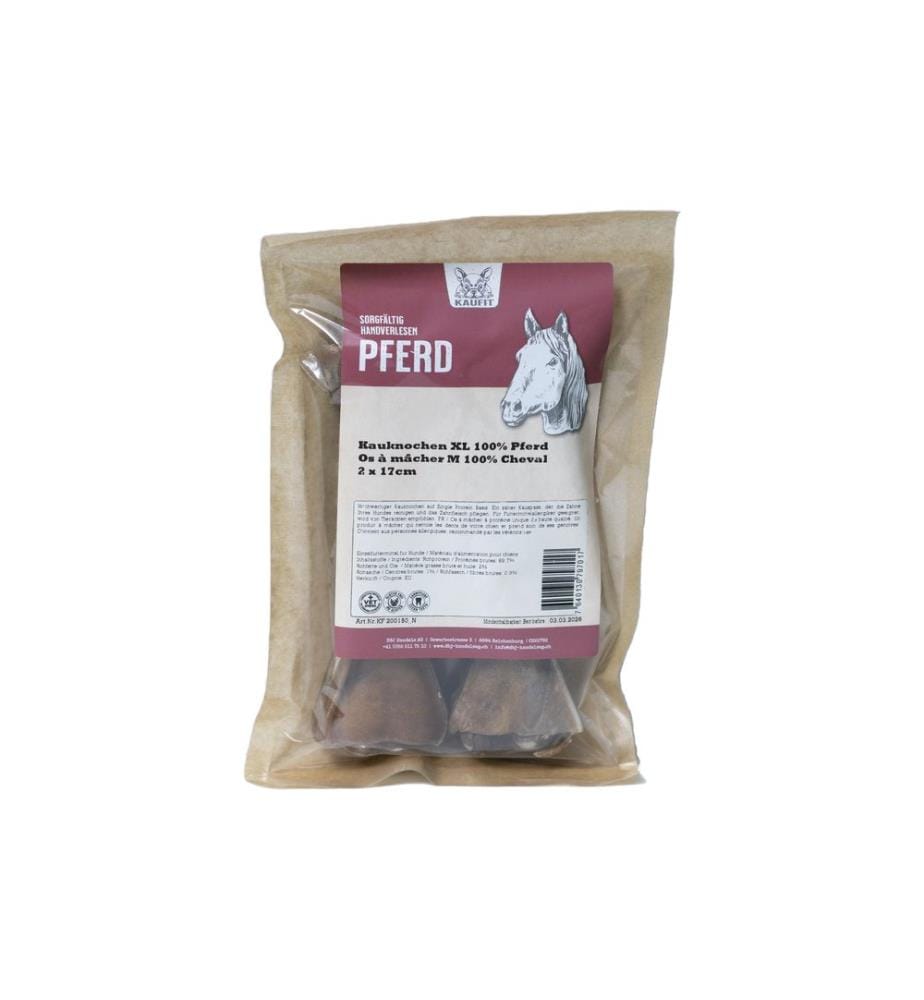 Kaufit - Os à mâcher cheval, 17 cm, 200 g, 2 pièces