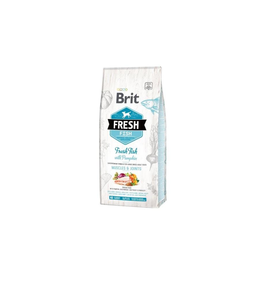 Brit - Alimentation sèche Fresh Dog Adult Large Breed poisson, 12 kg
