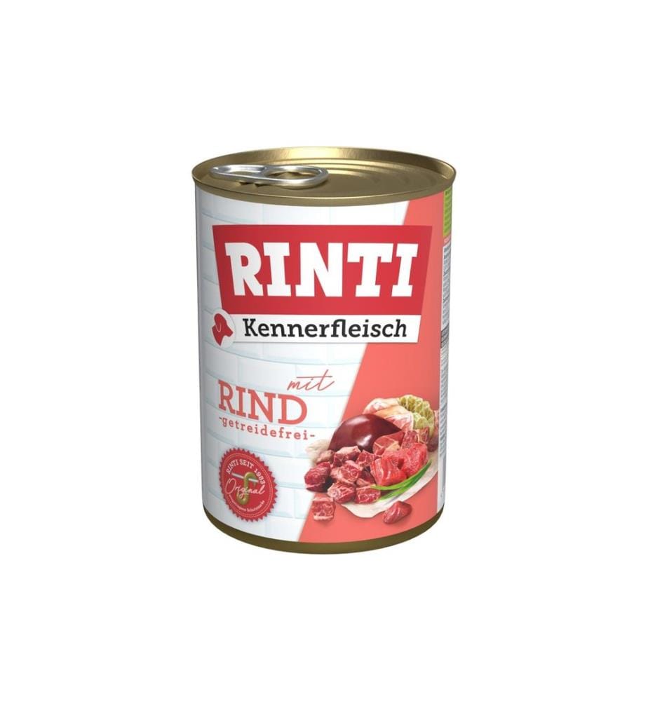 Rinti - Nassfutter Kennerfleisch pur Dose Rind, 400 g