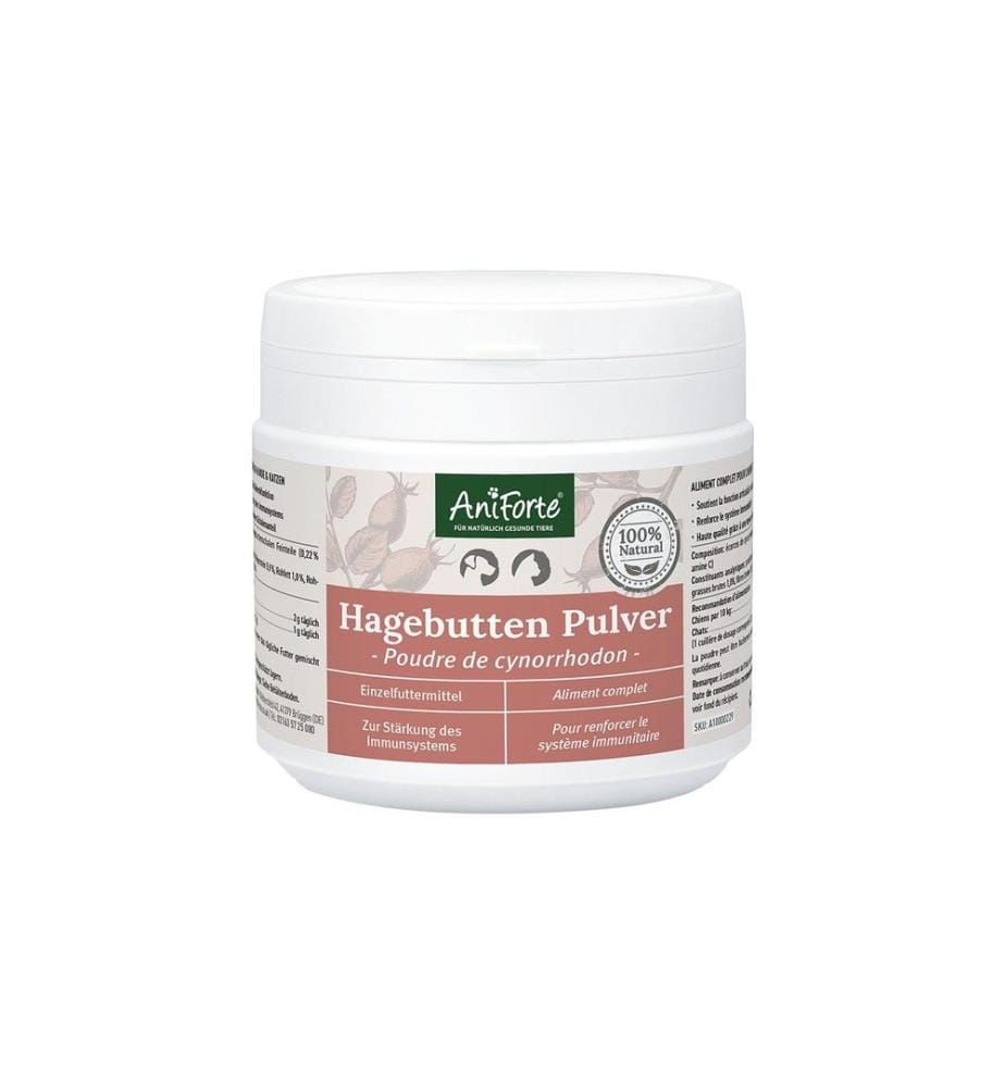 AniForte - Supplément alimentaire pour chiens Poudre de cynorrhodon, 250 g