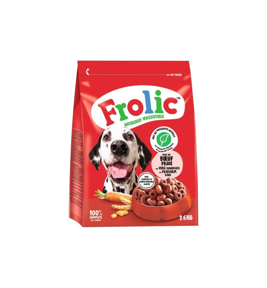 Frolic - Trockenfutter mit frischem Rind, 2.6 kg
