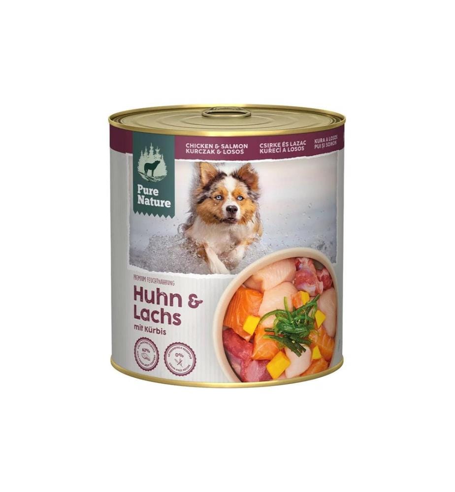 Pure Nature - Alimentation humide Poulet&Saumon, 800 g