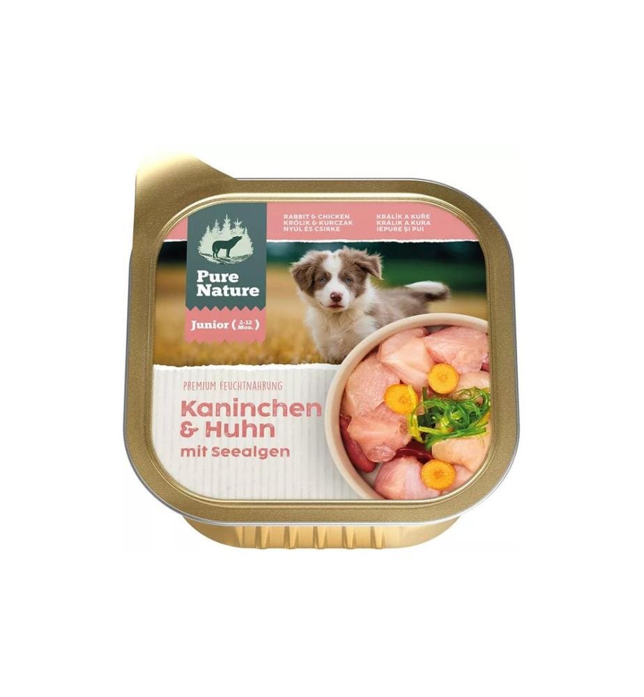 Pure Nature - Nassfutter Junior Kaninchen&Huhn, 150 g