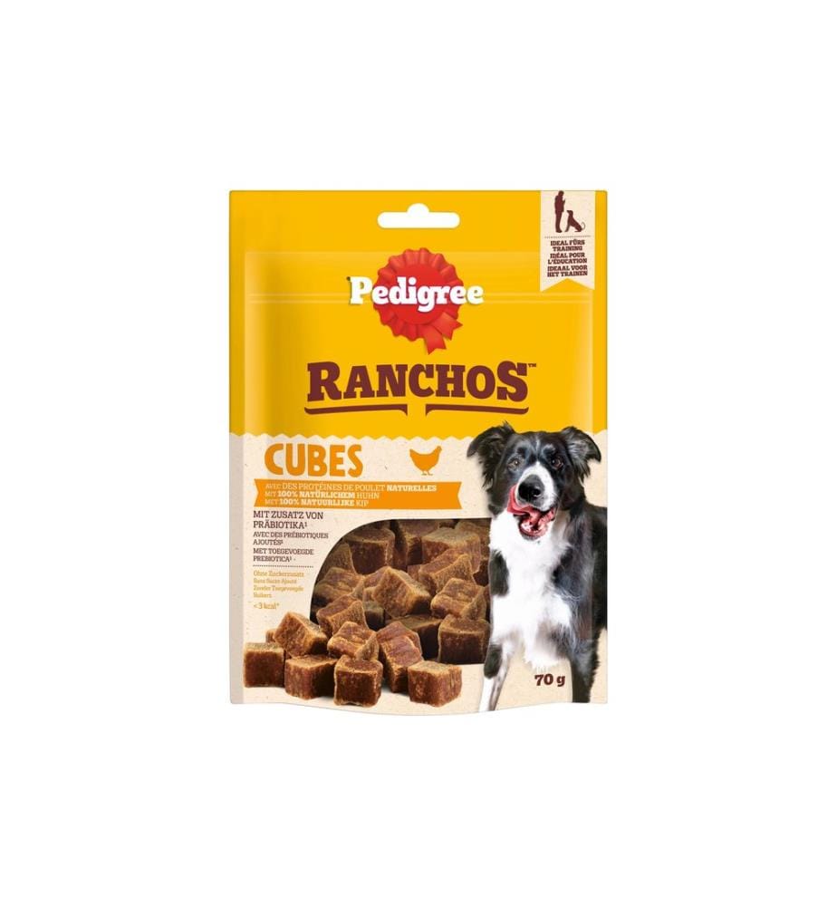 PEDIGREE - Produit à mâcher  Ranchos Cubes au poulet 70 g