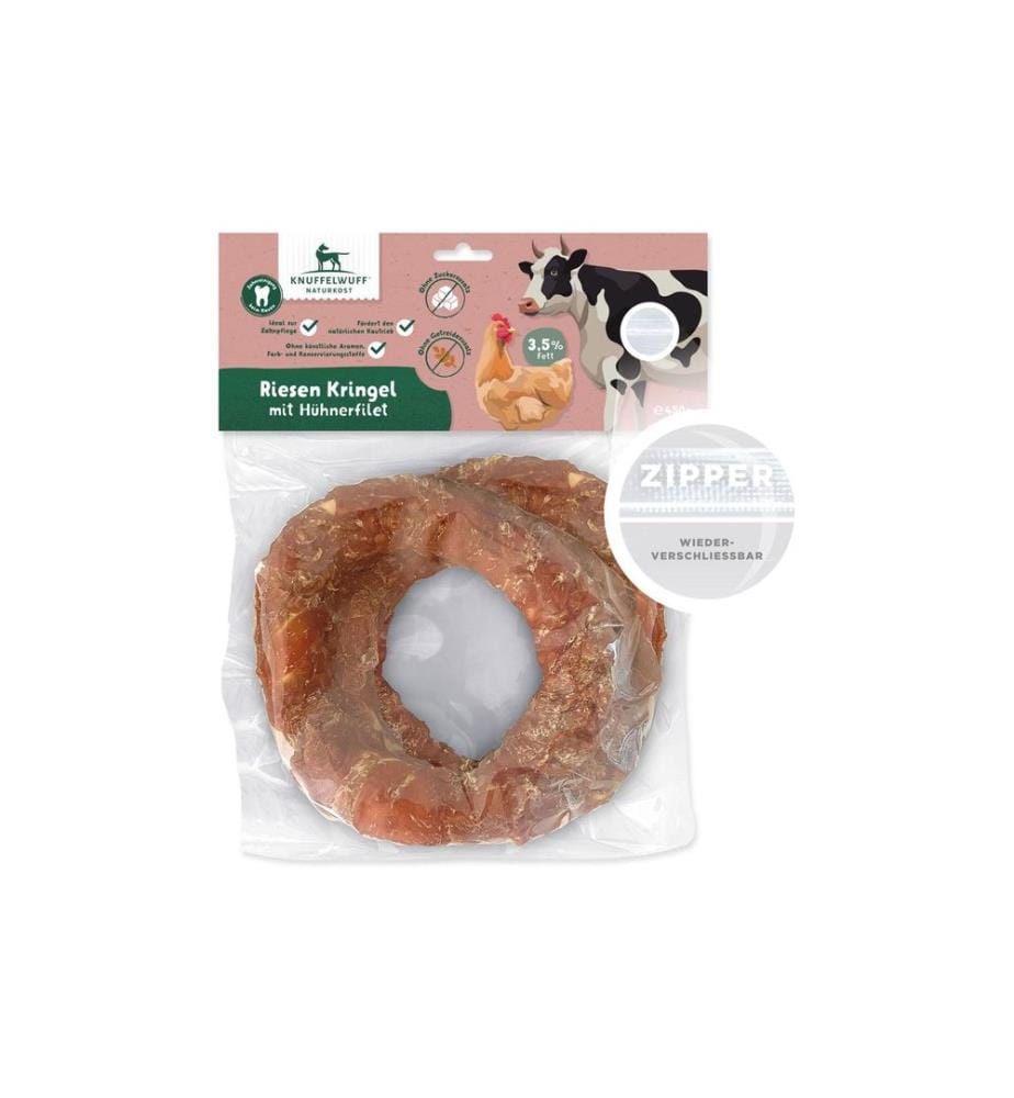 KNUFFELWUFF - Kausnack Riesen-Kringel mit Hühnerfilet 2 Stück ca. 450 g