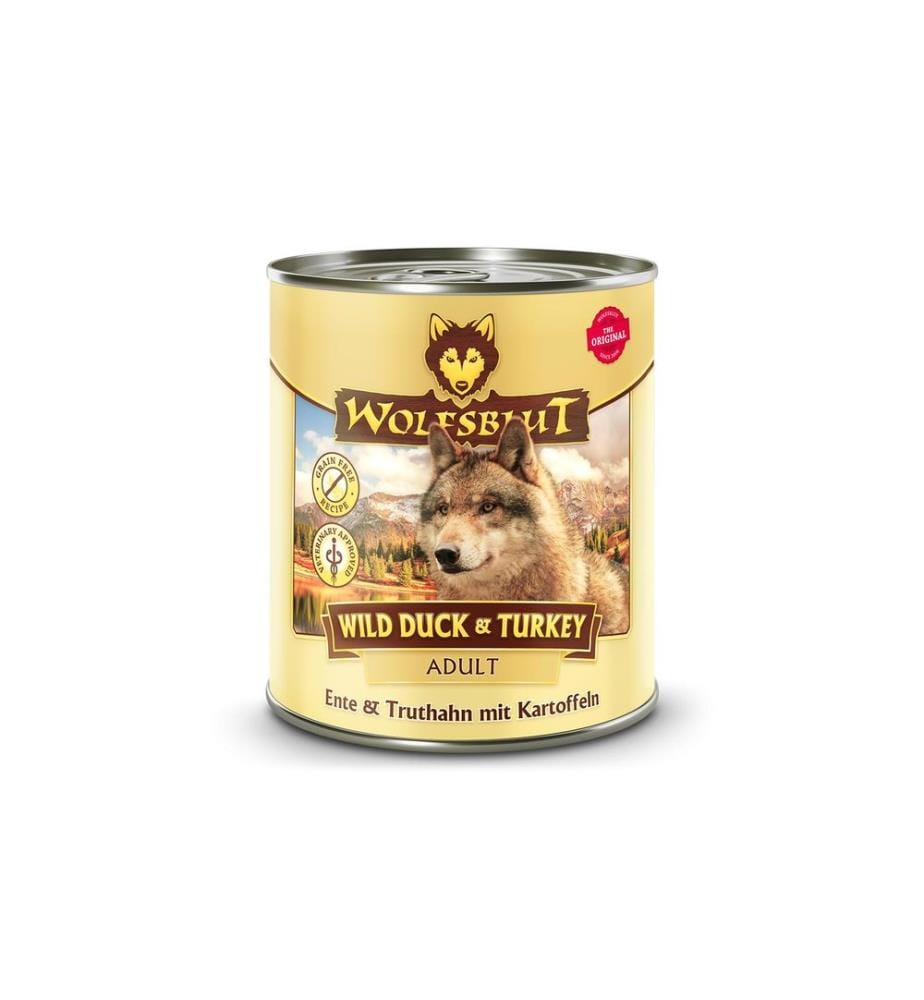 WOLFSBLUT - Alimentation humide Dog Wild Duck & Turkey, 800 g