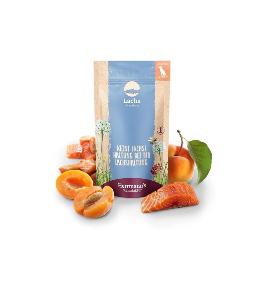 HERRMANN'S - Alimentation humide Saumon à l'abricot 14 x 150 g