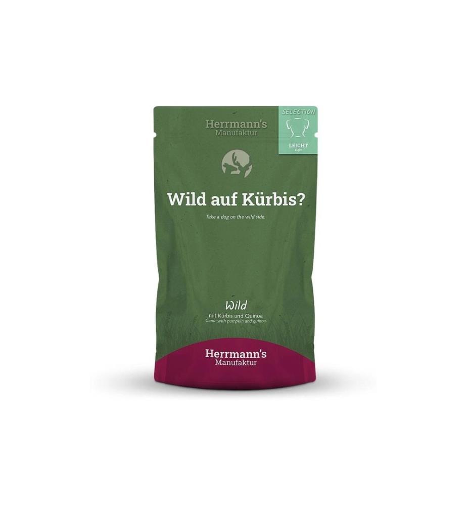 HERRMANN'S - Alimentation humide Gibier à la courge et au quinoa 14 x 150 g