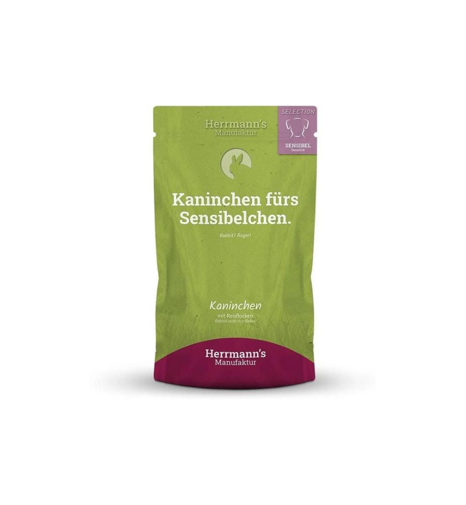 HERRMANN'S - Nassfutter Kaninchen mit Reisflocken 14 x 150 g
